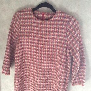 Pink Tweed and Fringe Dress